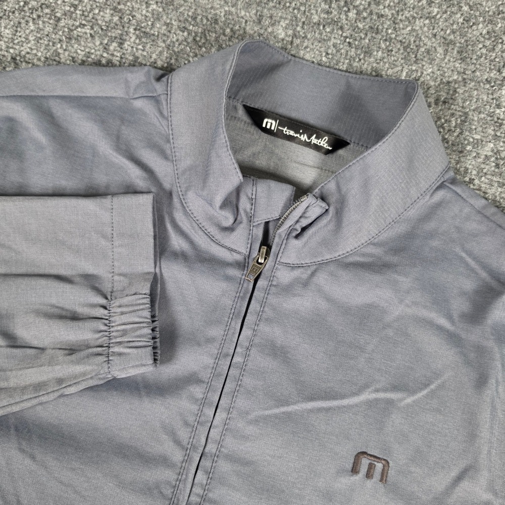 Travis Mathew Surfside Full Zip Jacket Mens M Grey Mock Neck 1MU422